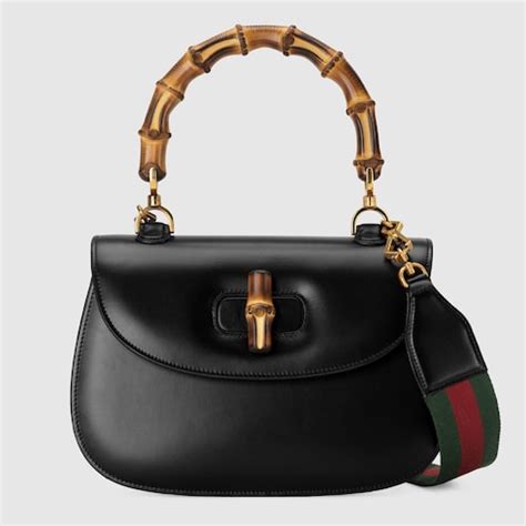 gucci 1947 bamboo top handle bag|Gucci bamboo handle shopper.